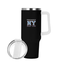 Load image into Gallery viewer, Personalized 40oz Stainless Steel Tumbler Gift With White Handle and Straw