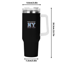 Load image into Gallery viewer, Personalized 40oz Stainless Steel Tumbler Gift With White Handle and Straw