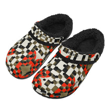 Load image into Gallery viewer, Adults Black Warm House Clog Winter Fur Lined Garden Slippers