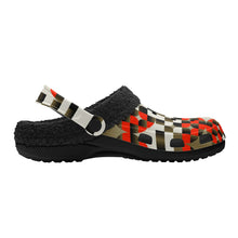 Load image into Gallery viewer, Adults Black Warm House Clog Winter Fur Lined Garden Slippers