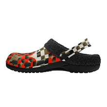 Load image into Gallery viewer, Adults Black Warm House Clog Winter Fur Lined Garden Slippers