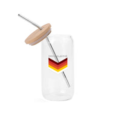 Load image into Gallery viewer, Transparent Bamboo Covered Cup 16oz Glass Cups Furniture with Straw