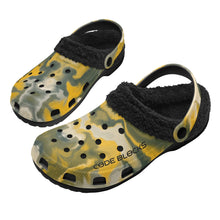 Load image into Gallery viewer, Adults Black Warm House Clog Winter Fur Lined Garden Slippers