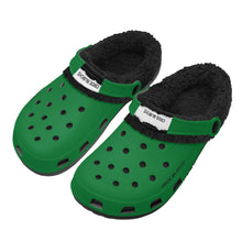 Load image into Gallery viewer, Adults Black Warm House Clog Winter Fur Lined Garden Slippers