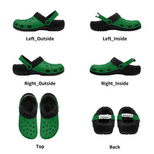 Load image into Gallery viewer, Adults Black Warm House Clog Winter Fur Lined Garden Slippers