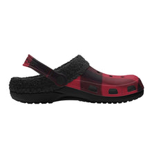 Load image into Gallery viewer, Adults Black Warm House Clog Winter Fur Lined Garden Slippers