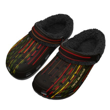Load image into Gallery viewer, Adults Black Warm House Clog Winter Fur Lined Garden Slippers