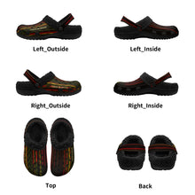 Load image into Gallery viewer, Adults Black Warm House Clog Winter Fur Lined Garden Slippers