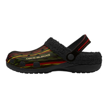 Load image into Gallery viewer, Adults Black Warm House Clog Winter Fur Lined Garden Slippers