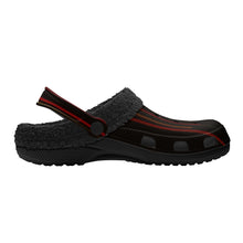 Load image into Gallery viewer, Adults Black Warm House Clog Winter Fur Lined Garden Slippers