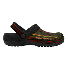 Load image into Gallery viewer, Adults Black Warm House Clog Winter Fur Lined Garden Slippers