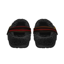Load image into Gallery viewer, Adults Black Warm House Clog Winter Fur Lined Garden Slippers