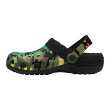 Load image into Gallery viewer, Adults Black Warm House Clog Winter Fur Lined Garden Slippers