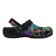 Load image into Gallery viewer, Adults Black Warm House Clog Winter Fur Lined Garden Slippers
