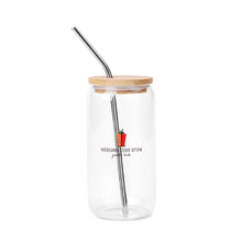 Load image into Gallery viewer, Transparent Bamboo Covered Cup 16oz Glass Cups Furniture with Straw