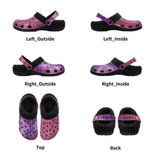 Load image into Gallery viewer, Adults Black Warm House Winter Fur Lined Garden Slippers