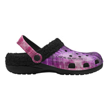 Load image into Gallery viewer, Adults Black Warm House Winter Fur Lined Garden Slippers