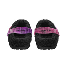 Load image into Gallery viewer, Adults Black Warm House Winter Fur Lined Garden Slippers