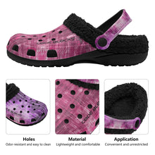 Load image into Gallery viewer, Adults Black Warm House Winter Fur Lined Garden Slippers