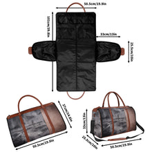 Load image into Gallery viewer, Personalized Leather Duffle Bag Foldable Travel Bag