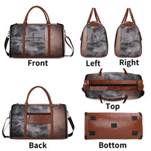 Load image into Gallery viewer, Personalized Leather Duffle Bag Foldable Travel Bag