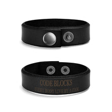 Load image into Gallery viewer, Engraved Punk Rock Leather Cuff Bracelet for Men Jewelry