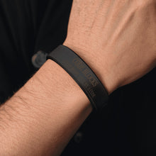 Load image into Gallery viewer, Engraved Punk Rock Leather Cuff Bracelet for Men Jewelry