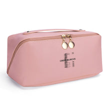 Load image into Gallery viewer, PU Leather Print Large Capacity Cosmetic Bag Makeup Bag