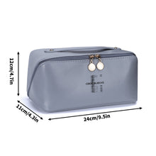 Load image into Gallery viewer, PU Leather Print Large Capacity Cosmetic Bag Makeup Bag