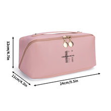 Load image into Gallery viewer, PU Leather Print Large Capacity Cosmetic Bag Makeup Bag