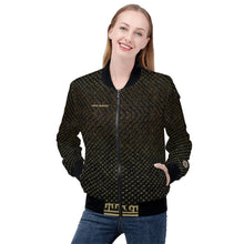 Load image into Gallery viewer, Womens Zip Up Print Bomber Jacket