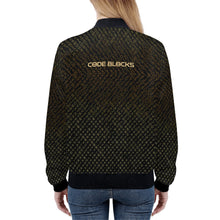 Load image into Gallery viewer, Womens Zip Up Print Bomber Jacket