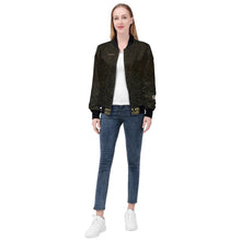 Load image into Gallery viewer, Womens Zip Up Print Bomber Jacket
