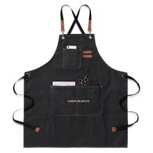 Load image into Gallery viewer, Unisex Canvas Cross Back Chef Aprons Multifunction with Large Pockets