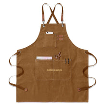 Load image into Gallery viewer, Unisex Canvas Cross Back Chef Aprons Multifunction with Large Pockets
