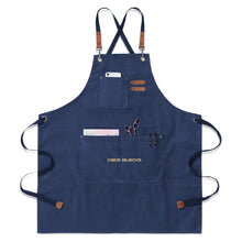 Load image into Gallery viewer, Unisex Canvas Cross Back Chef Aprons Multifunction with Large Pockets