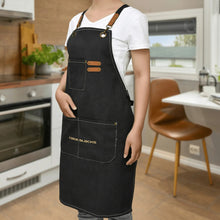 Load image into Gallery viewer, Unisex Canvas Cross Back Chef Aprons Multifunction with Large Pockets