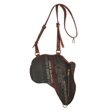 Load image into Gallery viewer, PU Leather Africa Map Bag for Africa Lover Gift