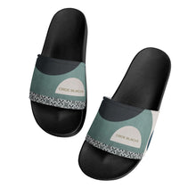 Load image into Gallery viewer, Mens PVC Black and White House Slides Sandals Bathroom Slippers