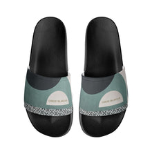 Load image into Gallery viewer, Mens PVC Black and White House Slides Sandals Bathroom Slippers