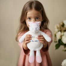 Load image into Gallery viewer, Personalized Cute Print Plush Unicorn for Birth Keepsake