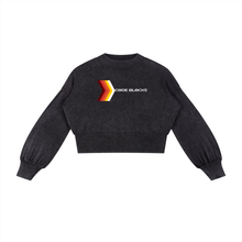 Load image into Gallery viewer, Mineral Wash Balloon Sleeve Cropped Sweater