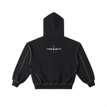 Load image into Gallery viewer, Contrast-Stitched Boxy Fleece Hoodie