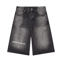 Load image into Gallery viewer, Men’s Vintage Wash Wide Leg Denim Shorts