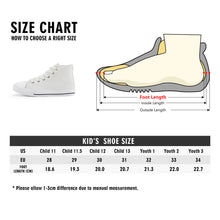 Load image into Gallery viewer, Kids High Top Canvas Shoes