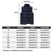 Load image into Gallery viewer, Mens Warm Stand Collar Zip Up Puffer Vest