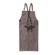 Load image into Gallery viewer, Unisex Canvas Cross Back Chef Aprons Multifunction with Large Pockets