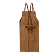 Load image into Gallery viewer, Unisex Canvas Cross Back Chef Aprons Multifunction with Large Pockets