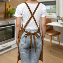 Load image into Gallery viewer, Unisex Canvas Cross Back Chef Aprons Multifunction with Large Pockets