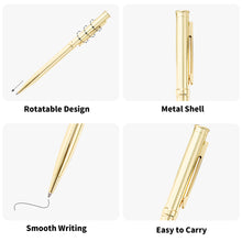 Load image into Gallery viewer, Personalized 6 Pack Gold Ballpoint Pen with Engraved Name and Logo
